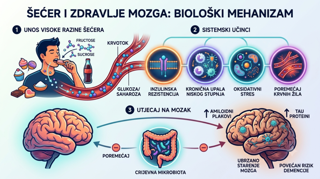 Šećer i zdravlje mozga: može li svakodnevna prehrana utjecati na rizik od demencije?